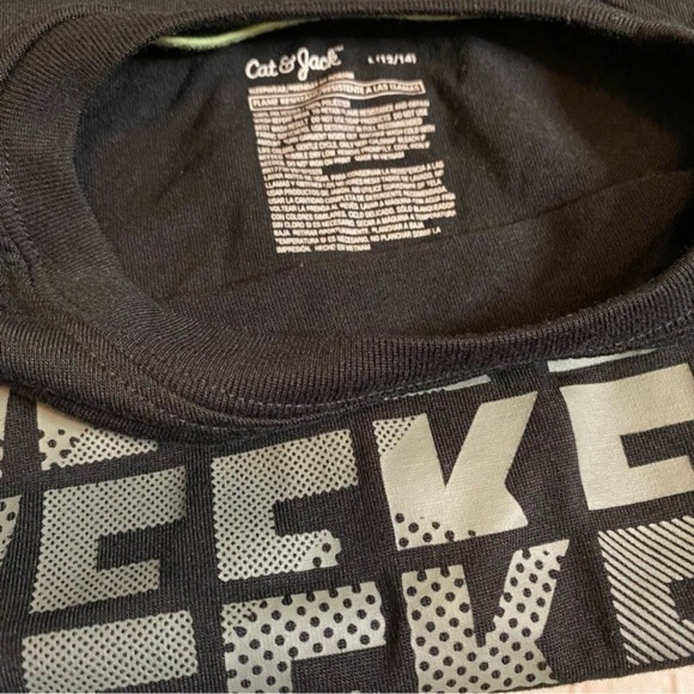 Cat & Jack Weekend All-Star Black Text T-Shirt - Picture 5 of 5